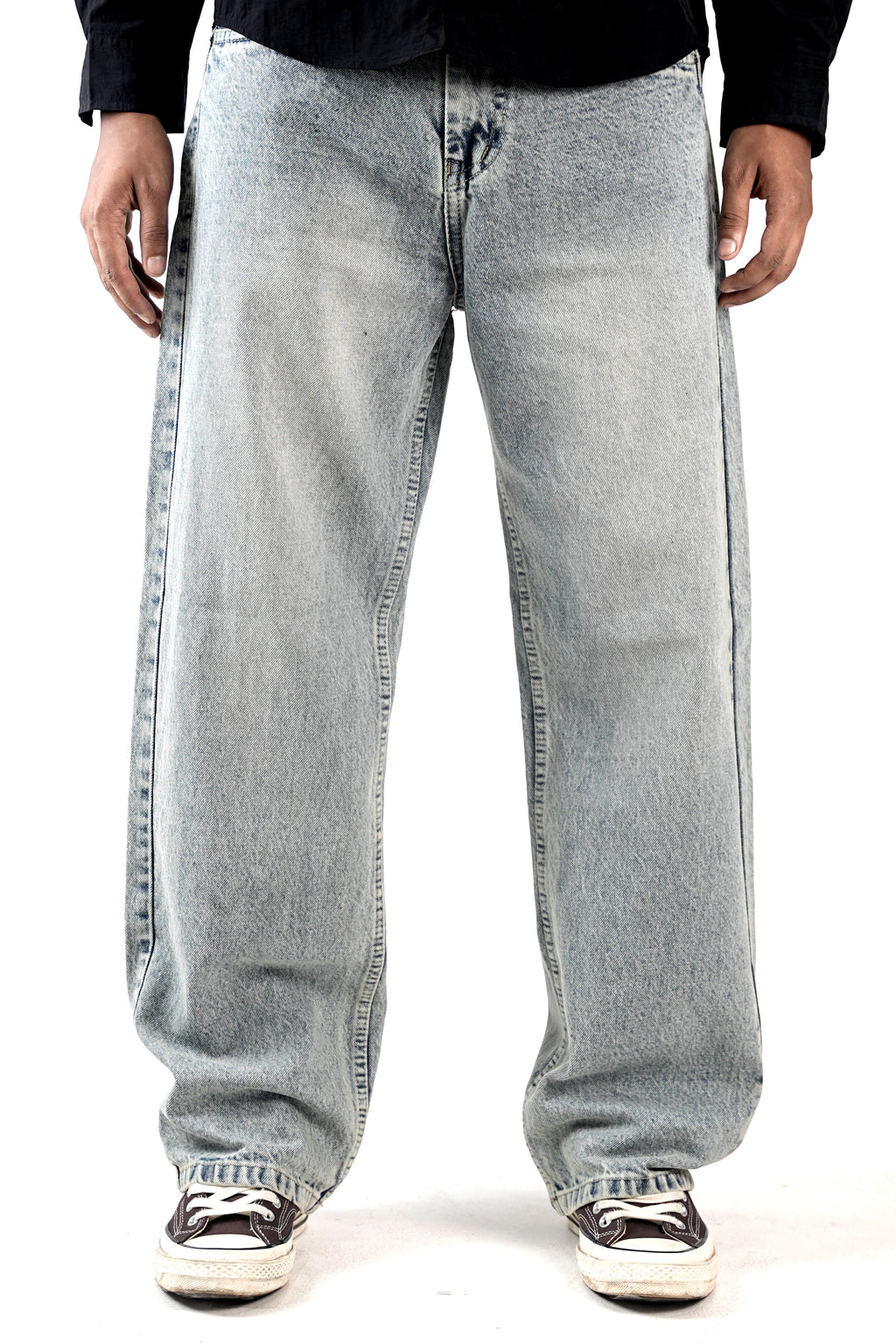 Light Ash Grey Straight Fit Jeans