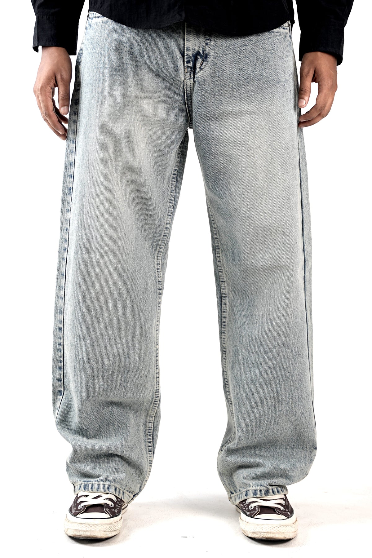 Light Ash Grey Straight Fit Jeans