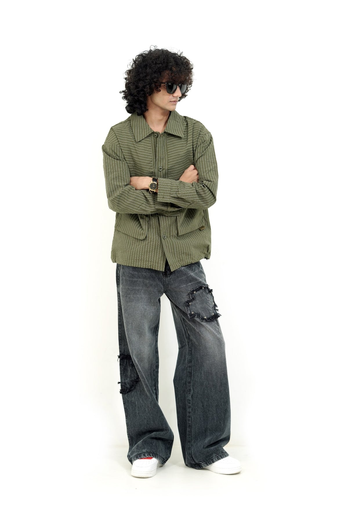 Rivet Rift Charcoal Baggy Jeans