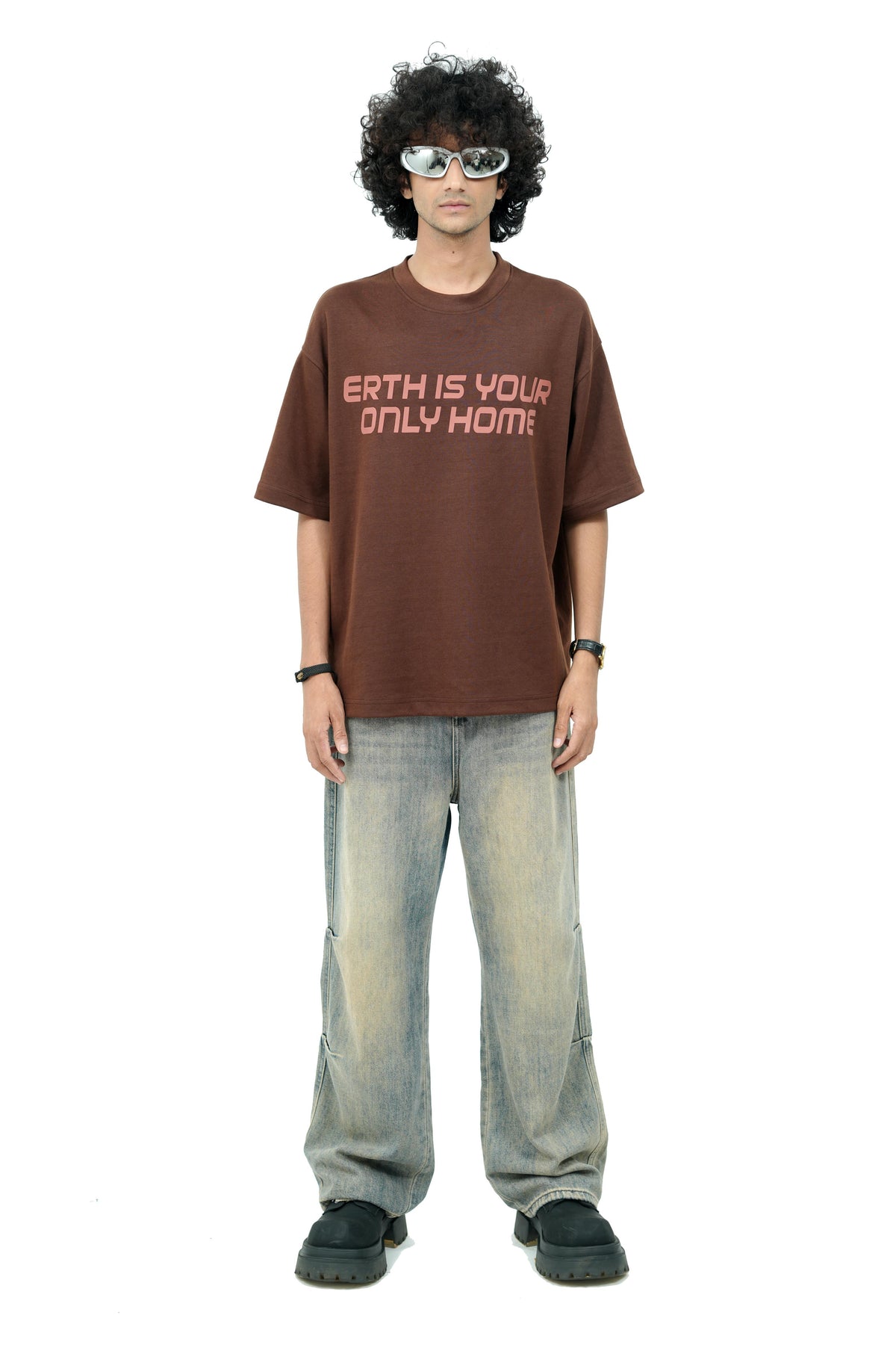 Earthbound Chocolate Brown oversized T-shirt
