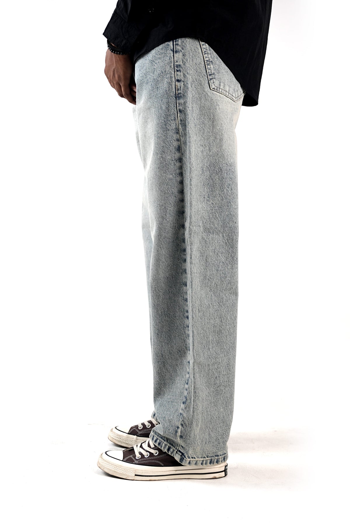 Light Ash Grey Straight Fit Jeans