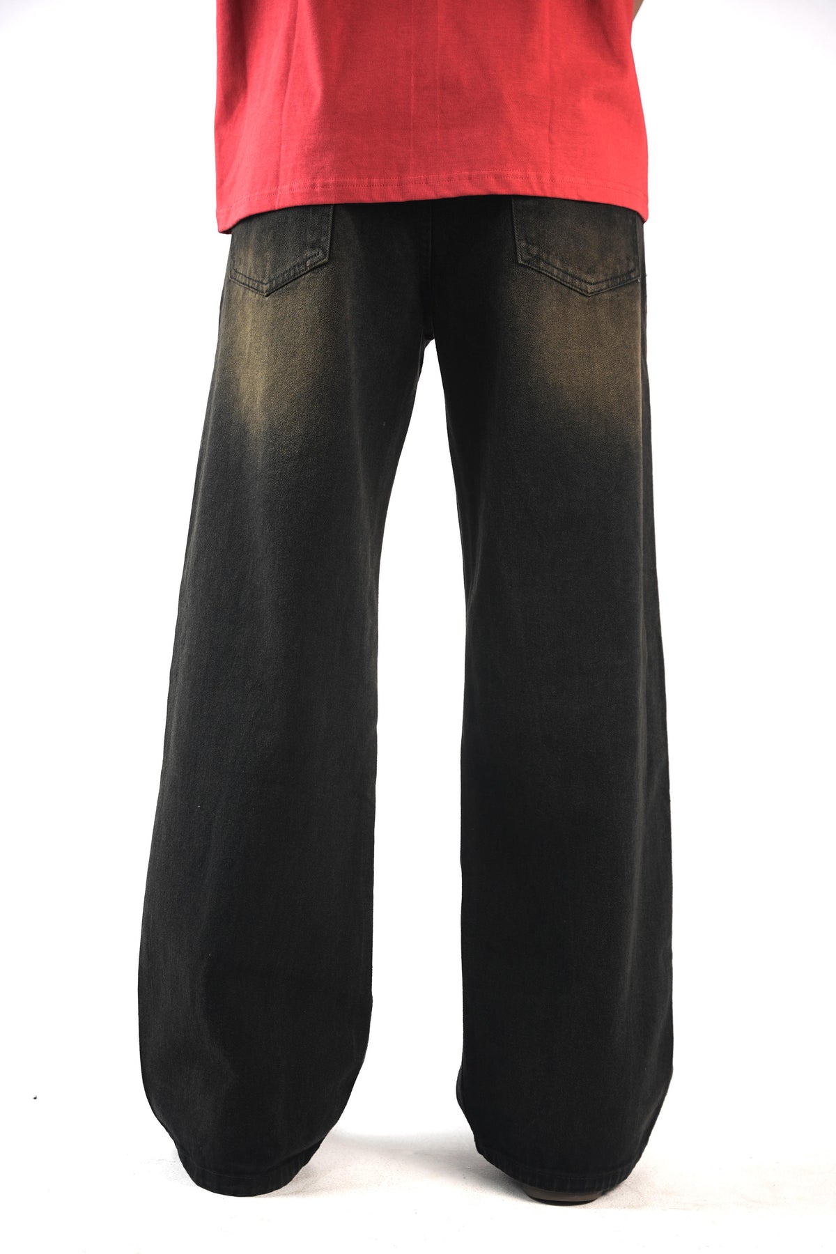 Earth Fade Black Wide-Leg Jeans