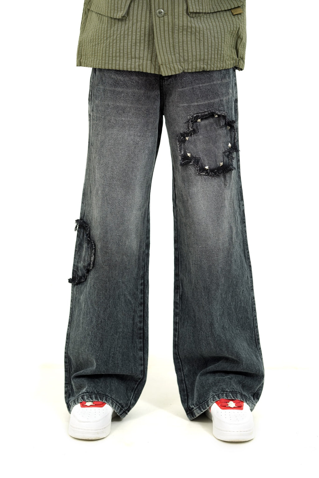 Rivet Rift Charcoal Baggy Jeans