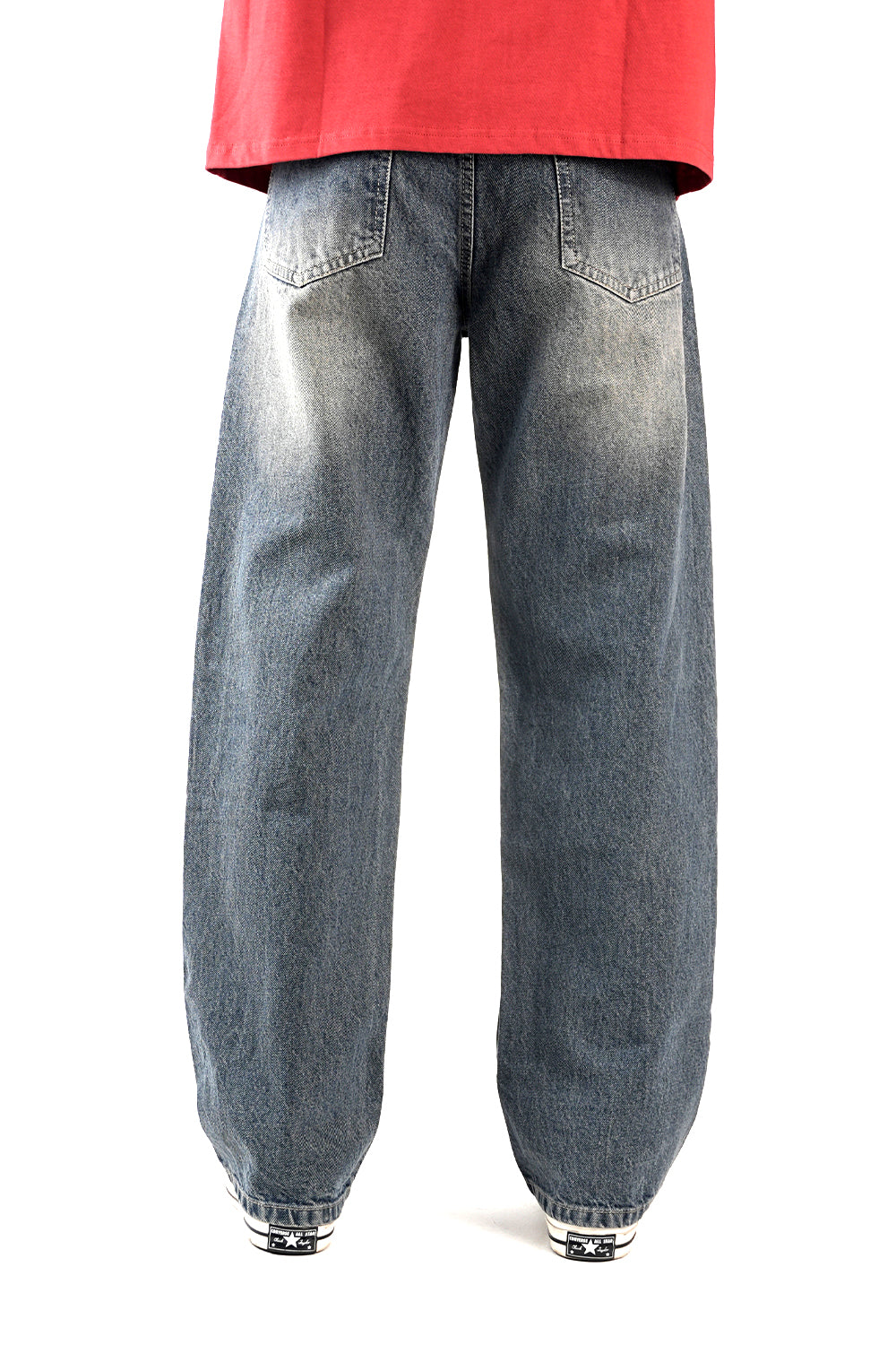 Vintage Ash Grey Straight Fit Jeans – Premium Washed Denim