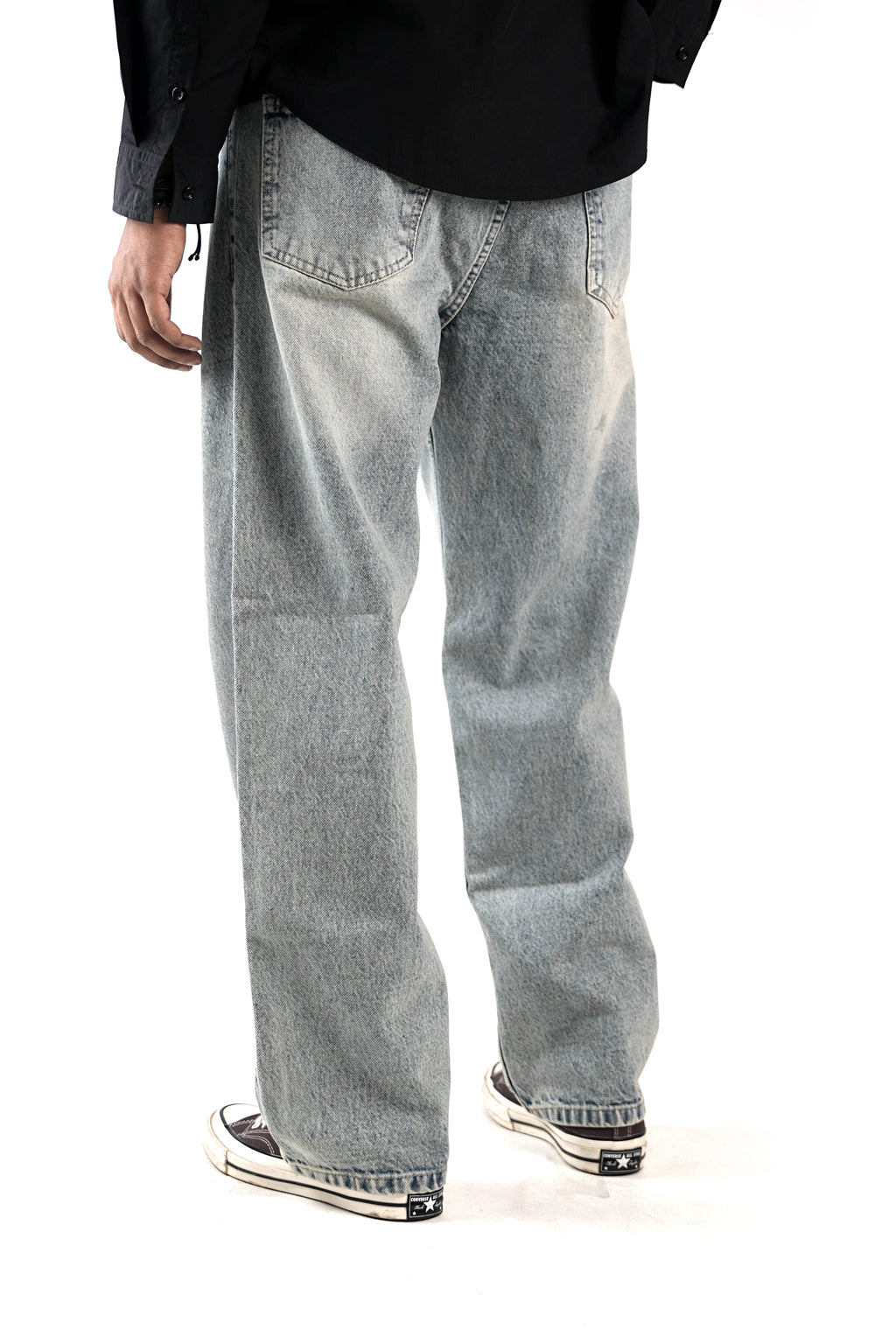 Light Ash Grey Straight Fit Jeans