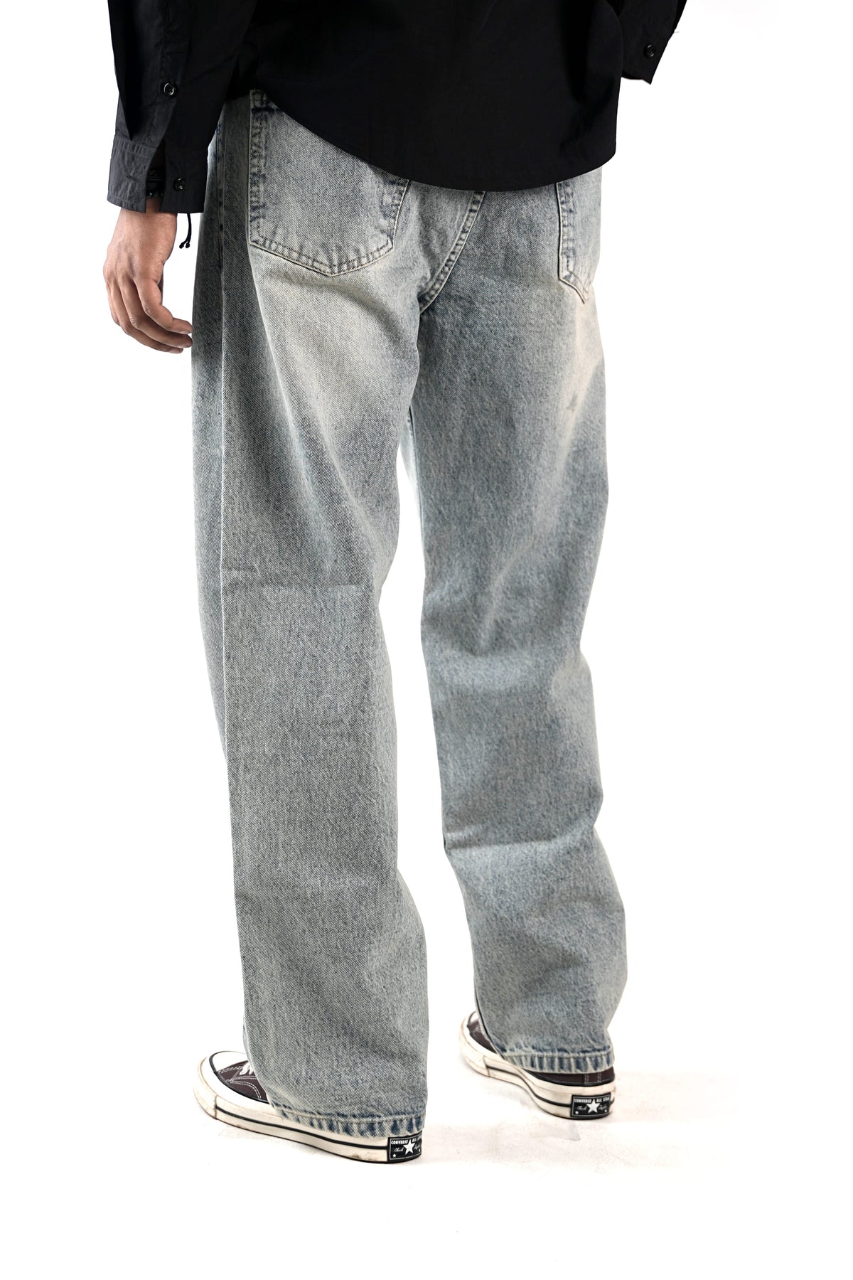 Light Ash Grey Straight Fit Jeans