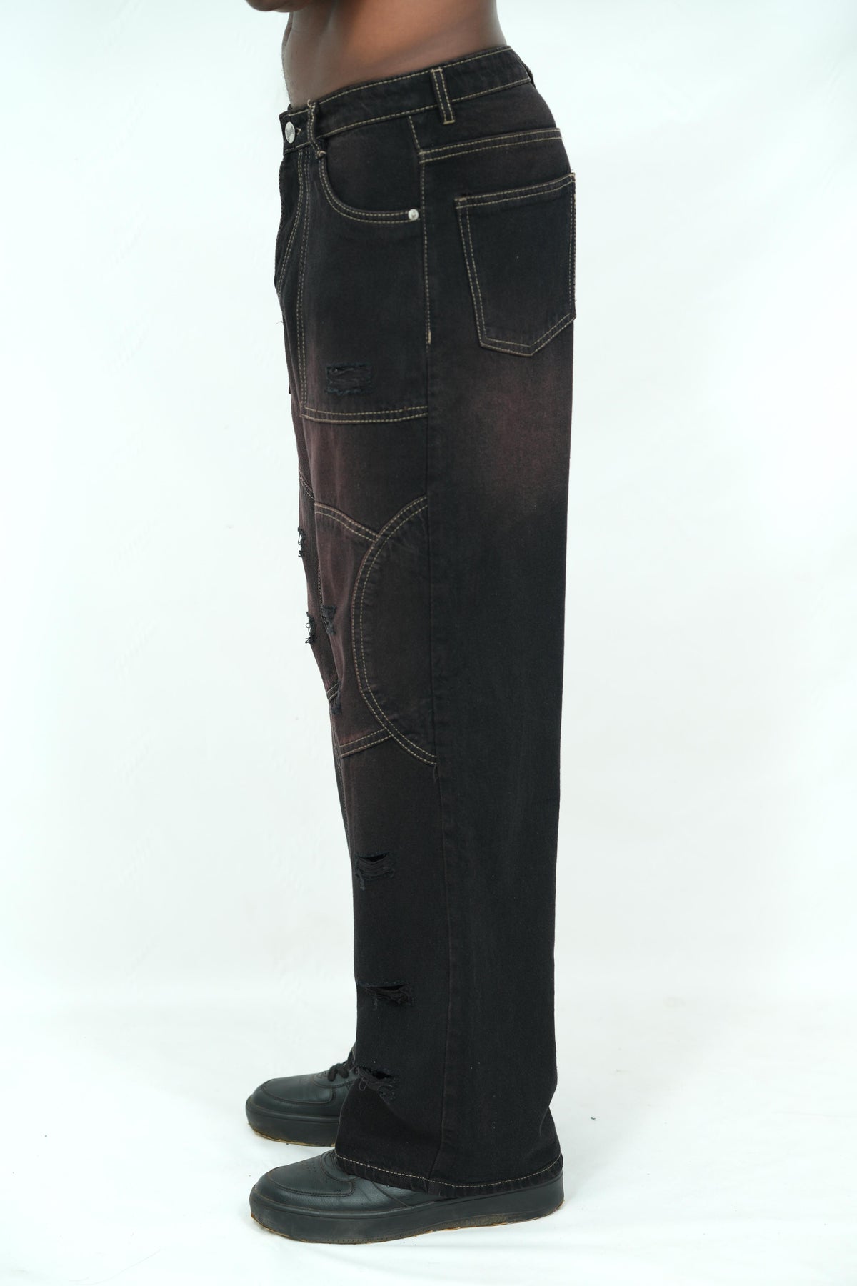 Obsidian Drift Baggy Jeans