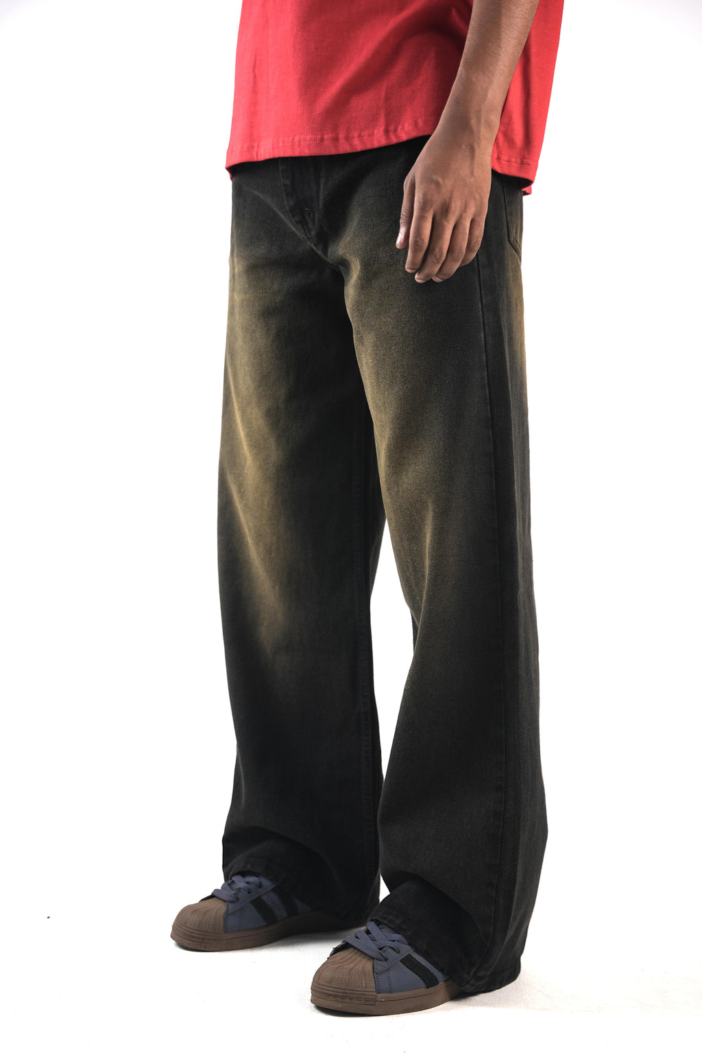 Earth Fade Black Wide-Leg Jeans