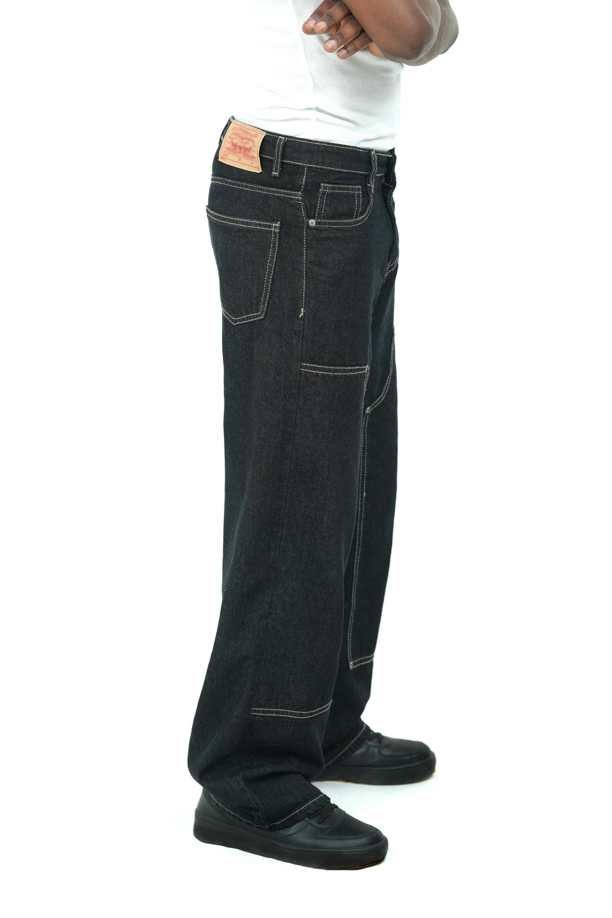 Carpenter Coal Black Baggy Jeans