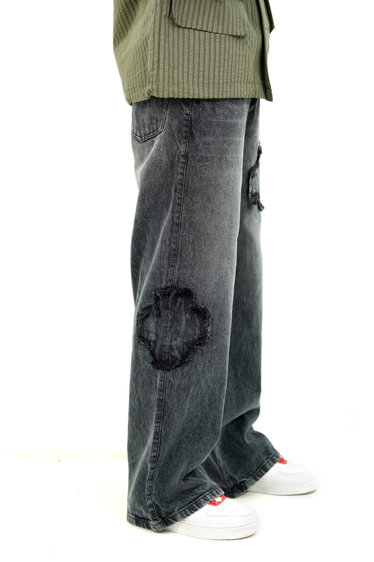 Rivet Rift Charcoal Baggy Jeans