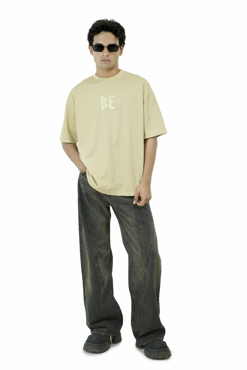 Bekakki Script Cream Beige Tee