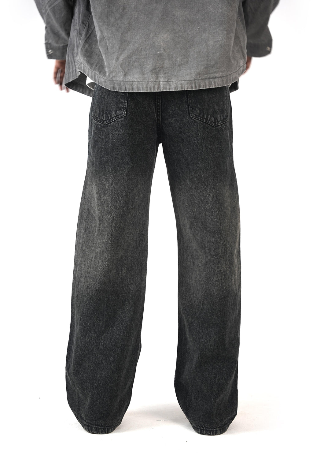 Faded Charcoal Black Wide Leg Fit