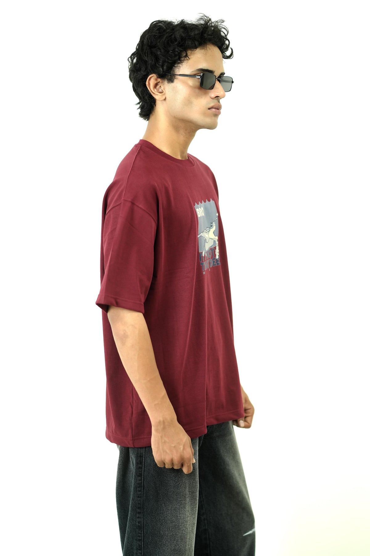 Ocean Turtles Maroon Tee