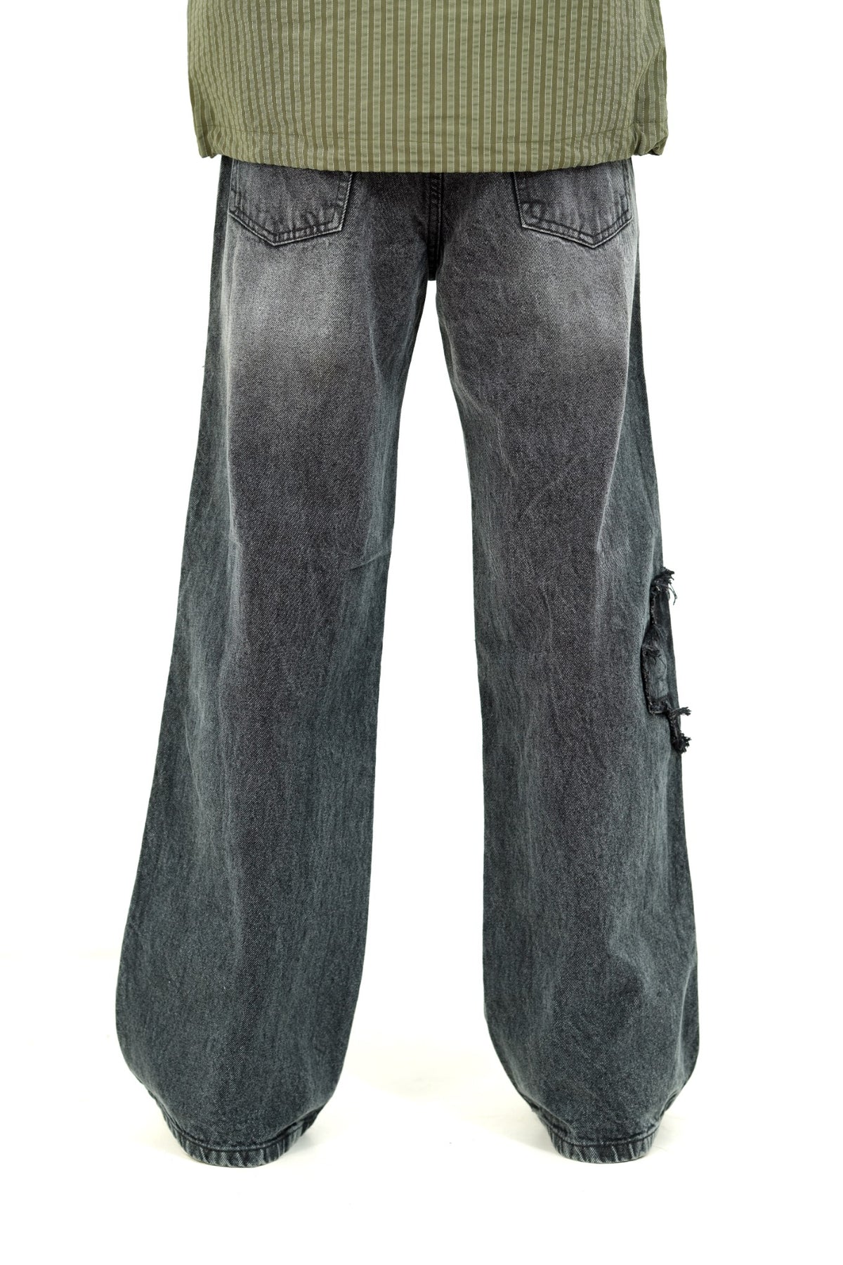 Rivet Rift Charcoal Baggy Jeans