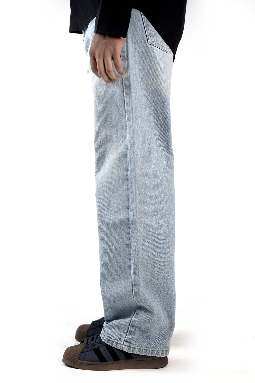 Faded Light Blue Straight Fit Jeans