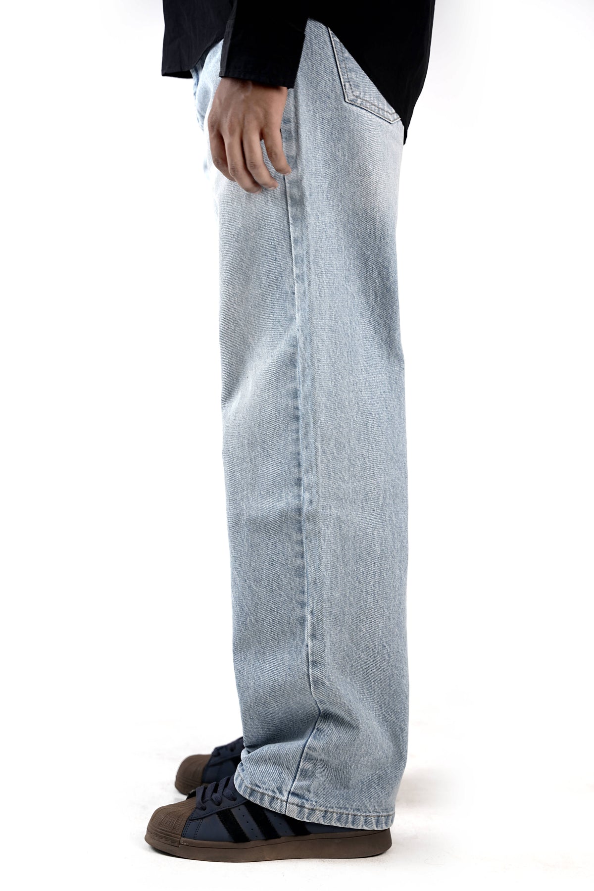 Faded Light Blue Straight Fit Jeans